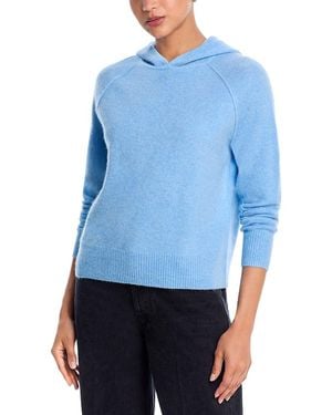 Aqua Super Brushed Cashmere Hoodie - Blue