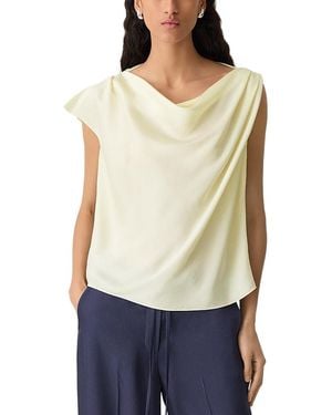 Theory Split Sleeve Cowl Neck Top - Multicolor