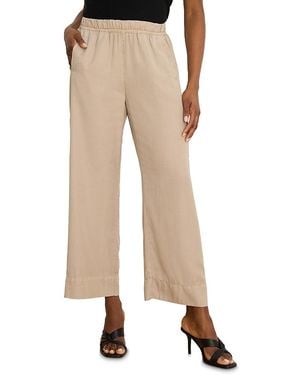 NIC+ZOE Eliot Wide Leg Cargo Ankle Pants - Natural