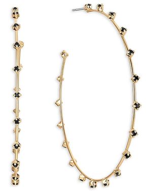 Ettika Simple Spark Hoop Earrings - White