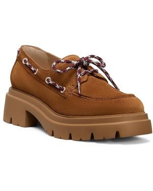 Stuart Weitzman Hudson Leather Moccasins - Brown