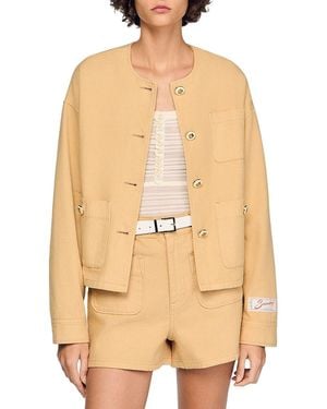 Sandro Dallas Denim Jacket - Natural