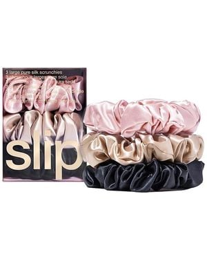 Slip Pure Silk Large Scrunchies, Set Of 3 - Pink