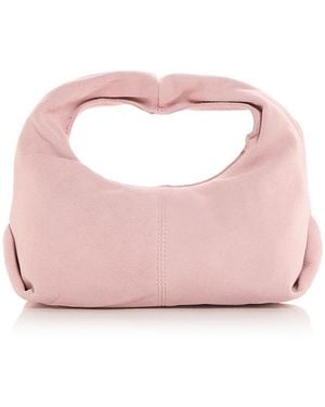 Aqua Suede Hobo Bag - Pink