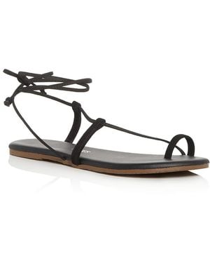 TKEES Jo Suede And Leather Sandals - Black
