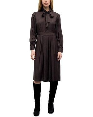 Gerard Darel Cleme Tie Neck Dress - Black