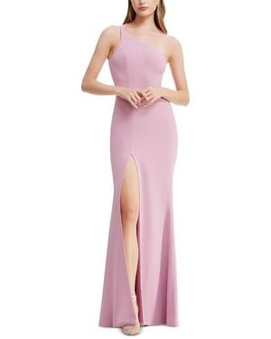 amy one shoulder crepe gown dress the population Amy Gown M / LAVENDER
