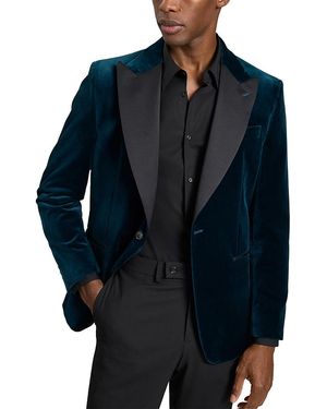 Ted Baker Webster Modern Velvet Jacket - Blue