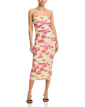 AFRM Hazel Ruched Midi Dress - Red