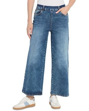 Lyssé Sylvie Pull On Wide Leg Jeans - Blue