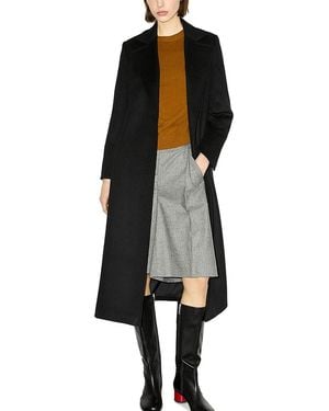 MAX&Co. Longrun Wool Double Breasted Belted Coat - Black