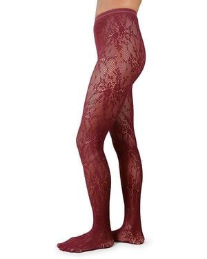 Swedish Stockings Rosa Lace Tights - Red
