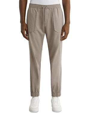 Reiss Cuffed Cargo Pants - Natural