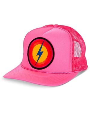 Aviator Nation Bolt Bullseye Vintage Low Rise Trucker Cap - Pink