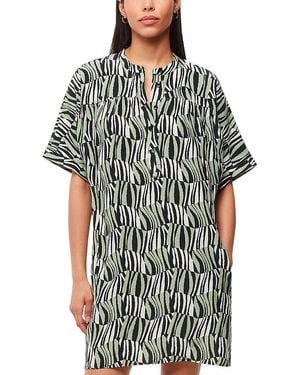 Whistles Checkerboard Tiger Print Dress - Black