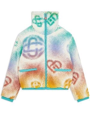 CASABLANCA Monogram Fleece Jacket - Blue