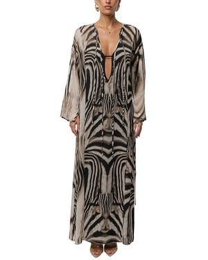 JLUXLABEL Zebra New Vista Maxi Dress - Black