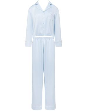 Bluebella Sara Luxury Satin Long Set Ice Water - Blue