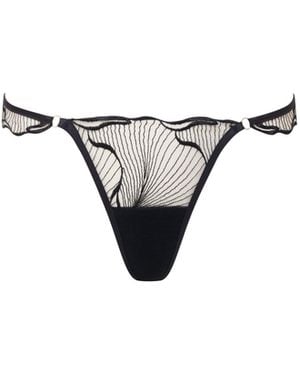 Bluebella Bluebella Marabel Embroidered Sheer Thong - Multicolour