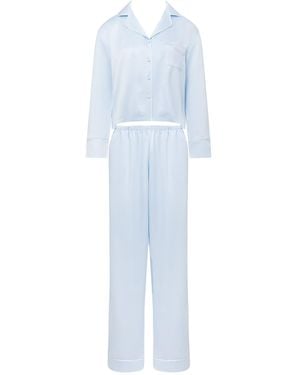 Bluebella Sara Luxury Satin Long Set Ice Water - Blue