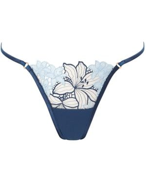 Bluebella Calantha Floral Lace Brief - Blue