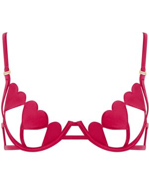 Bluebella Gia Open Heart Bra - Red