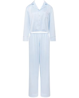 Bluebella Sara Luxury Satin Long Set Ice Water - Blue