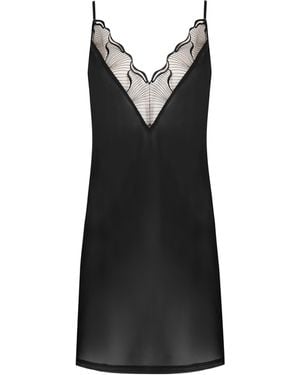 Bluebella Marabel Chiffon Sheer Chemise - Black