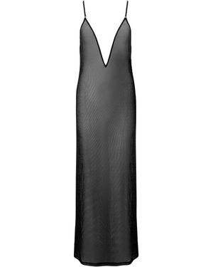 Bluebella Marlowe Long Chemise Metallic - Black