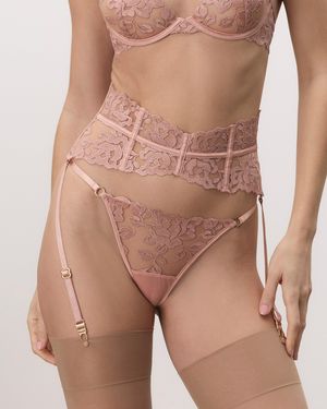 Bluebella Rosina Abnehmbarer Waspie-Strumpfhalter Altrosa - Pink