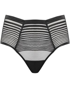 Bluebella Flyn Embroidered High-Waisted Brief - Grey