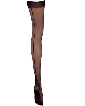 Bluebella Bluebella Back Seam Leg/Plain Top Stockings - White