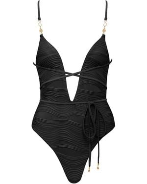 Bluebella Orta Multi-way Plunge Swimsuit Black