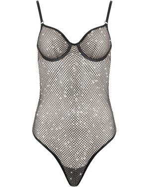 Bluebella Noor Sheer Mesh Bodysuit - Grey