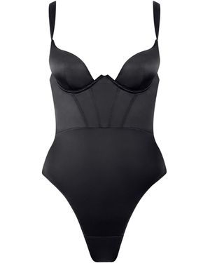Bluebella Verona Satin Push Up Bodysuit - Black
