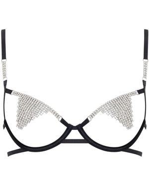 Bluebella Bluebella Susu Open Diamante Bra - Metallic
