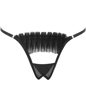 Bluebella Kika Open Tulle Thong - Black