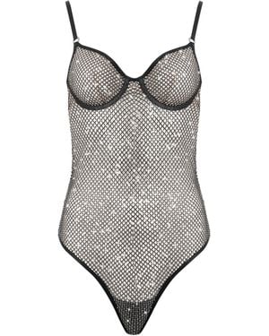 Bluebella Noor Sheer Mesh Bodysuit - Grey