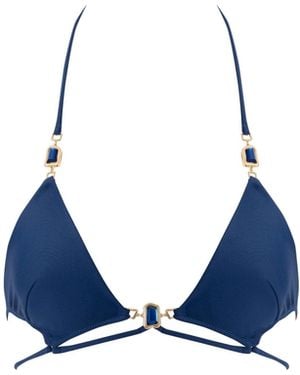 Bluebella Venice Triangle Bikini Top Peony - Blue