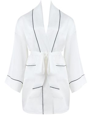 Bluebella Lydia Satin Kimono Cream - White