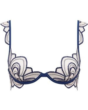 Bluebella Soraya Embroidered Sheer Bra - Blue