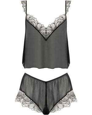 Bluebella Amarosa Sheer Cami And Short Set - Gray