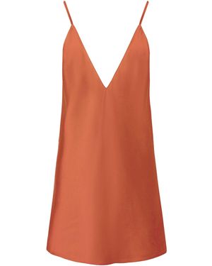 Bluebella Clea Satin Chemise Baked Clay - Orange