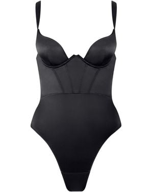 Bluebella Verona Satin Push Up Bodysuit - Blue