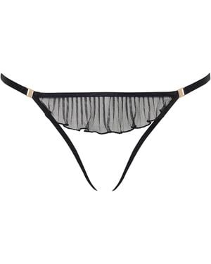 Bluebella Matisse Sheer Open Brief - Metallic
