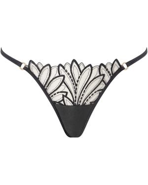 Bluebella Pavlina Floral Embroidered Thong - White