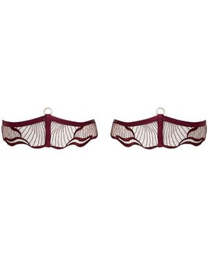 Bluebella Marabel Detachable Thigh Garter Cherry - White