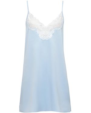 Bluebella Isabella Luxury Satin Short Chemise Ice Water - Blue