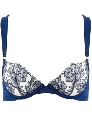 Bluebella Avery Floral Embroidered Bra Peony - Blue