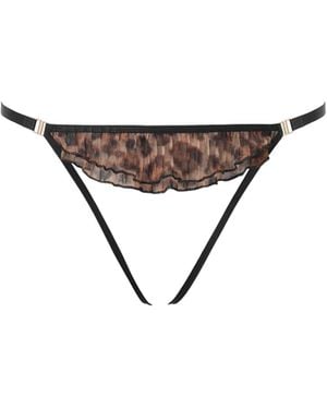 Bluebella Matisse Ouvert-Slip Leopard/Schwarz
